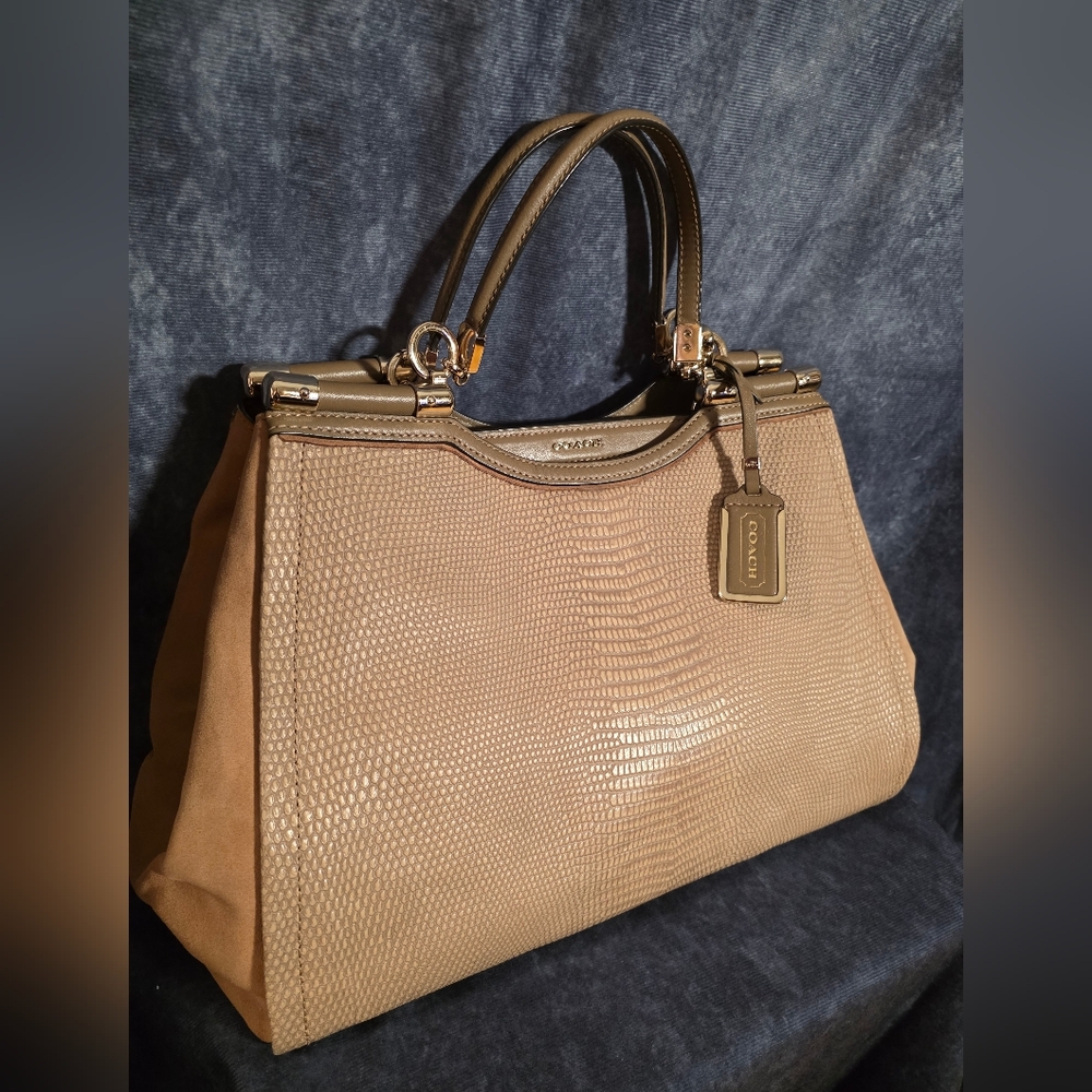 Rare Coach Madison Pinnacle Carrie Satchel And Wristlet - Picture 5 of 15